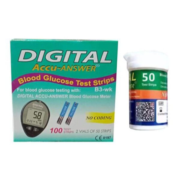 Digital Accu Answer Blood glucose monitor only 50pcs strips - Image 2